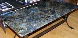 Custom Made Labradorite Dining Tops, Handmade Furniture, Stone Arts Table Decors - £238.02 GBP+