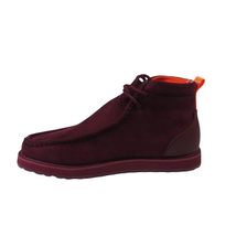 Men's TAYNO Wallabee Style Chukka Boots Soft Micro Suede MOJAVE S Wine image 11