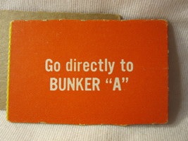 1963 Combat! tv series Board Game Piece: &#39;Go To Bunker A&#39; Red Card - £1.59 GBP