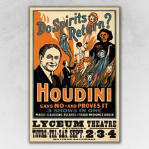 Houdini Spirits Vintage Magic Unframed Print Wall Art - £50.45 GBP