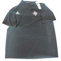 Adidas NCAA Texas A&amp;M Aggies STM Polo Short Sleeve Golf Shirt Mens XL Black - £43.30 GBP