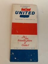 Vintage 1966 United Airlines City Timetable  San Francisco / Oakland Col... - $6.20