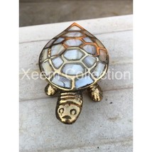 Antique tortue en laiton massif tortue mère perle couvercle charnière... - £21.61 GBP