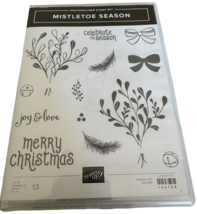 Stampin Up Photopolymer Stamp Set Mistletoe Season Merry Christmas Jingle Bells - $10.99