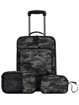 3 Piece Junior Travel Luggage Set, Camo - $45.93