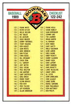 1989 Bowman Checklist: 1-121 CL   #481 Baseball card   MATV4A - £0.51 GBP