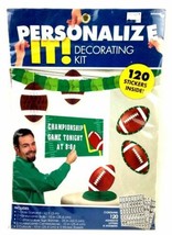 Personalize IT! Decorating Kit FOOTBALL Championship Game Tonight 120 Pieces NEW - £14.80 GBP
