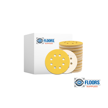 F.M. Floors Supplies Sanding Disc Set Gold 5-Inch 8-Hole Hook and Loop S... - $29.42 CAD