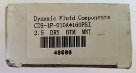 Dynamic Fluid Components 48006 CDS-1P-010A 160 PSI 2.5 DRY BTM MNT - $23.34