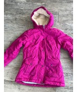 LANDS END Girls Down COAT Expedition Grow A Long PINK Hooded SHERPA Fur XL - €49,29 EUR