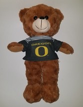 University Oregon Ducks Brown Teddy Bear Plush Stuffed Animal Toy Green Jersey - £13.46 GBP