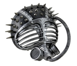Scratch &amp; Dent Metallic Finish Spiked Steampunk Full Face Submarine Dive... - £13.85 GBP