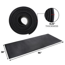 Black Treadmill Bike Elliptical Premium Gym Folding Mat Gym Bike 96&quot; X 38&quot; - £49.41 GBP