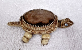 Vintage Florenza Novelty Nodder Turtle Pin Cushion 3 1/4 x 2 1/4 Inch - $19.80