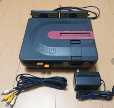 Sharp Double Famicom Nes AN-500B. Noir X Rouge Rare Jeu Rétro Actif Testé - £105.23 GBP