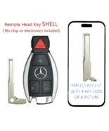 KEY CUT + Mercedes Benz 1997-2014 4 Button Fobik Key SHELL CASE 1 BATTERY - $551.77 MXN