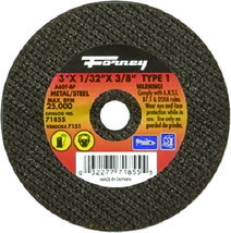 LOT OF (5) Forney 71855 Aluminum Oxide 3" GRINDER Cut-Off Wheels 1/32" Thick - £23.44 GBP