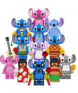 12Pcs Lilo &amp; Stitch Minifigures Angel Mini Building Block Assembly Toys - £23.59 GBP