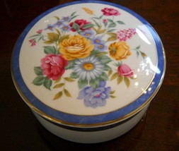 * Mikasa Cozette Trinket Storage Box Dish With Lid Floral Design NWT - £8.35 GBP