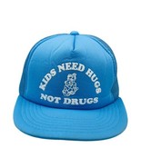 Vintage 1980s Trucker Snap Back Hat Kids Need Hugs Not Drugs Anti Drug C... - $29.00