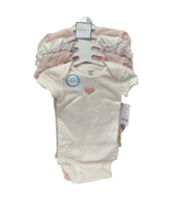 Carters Baby Girls 5 Pack Bodysuit Set Short Sleeve Pink And Ivory 24 Mo... - $14.82