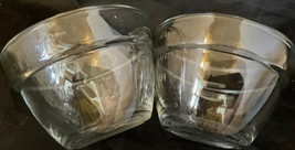 Pampered Chef Clear Glass Measuring Bowls (2) 2-3/8&quot; x 3-3/4&quot; D - £9.59 GBP
