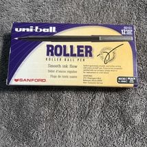NEW | Uni-Ball Roller Ball Stick Pen, Black Ink, 12 Pens, MICRO 0.2mm | ... - $29.69