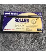 NEW | Uni-Ball Roller Ball Stick Pen, Black Ink, 12 Pens, MICRO 0.2mm | ... - $29.69