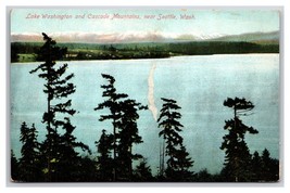 Lake Washington and Cascade Mountains Seattle WA UNP DB Postcard H30 - £3.90 GBP