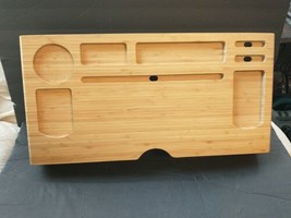 wenko- wenselaar Portable Bamboo Laptop Desk Table  Breakfast Bed Serving Tray - £22.15 GBP