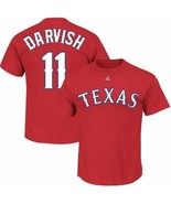 Majestic Mens Texas Rangers Yu Darvish #11 Player Name &amp; Number Tee, Red... - $339.09 MXN