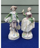 Occupied Japan figurines, hand painted bisque, set, colonial American co... - $21.77
