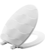 MAYFAIR 133SLOW 000 Sculptured Basket Weave Toilet Seat will Slow Close and - $1,048.35 MXN