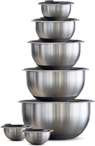 Tramontina Covered Mixing Bowls Stainless Steel Grey 80202/507DS (14 Pcs) - $878.36 MXN
