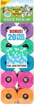 Bags on Board Waste Pick-up Bags Refill Green, Purple, Pink, Blue 1ea/14... - $26.68