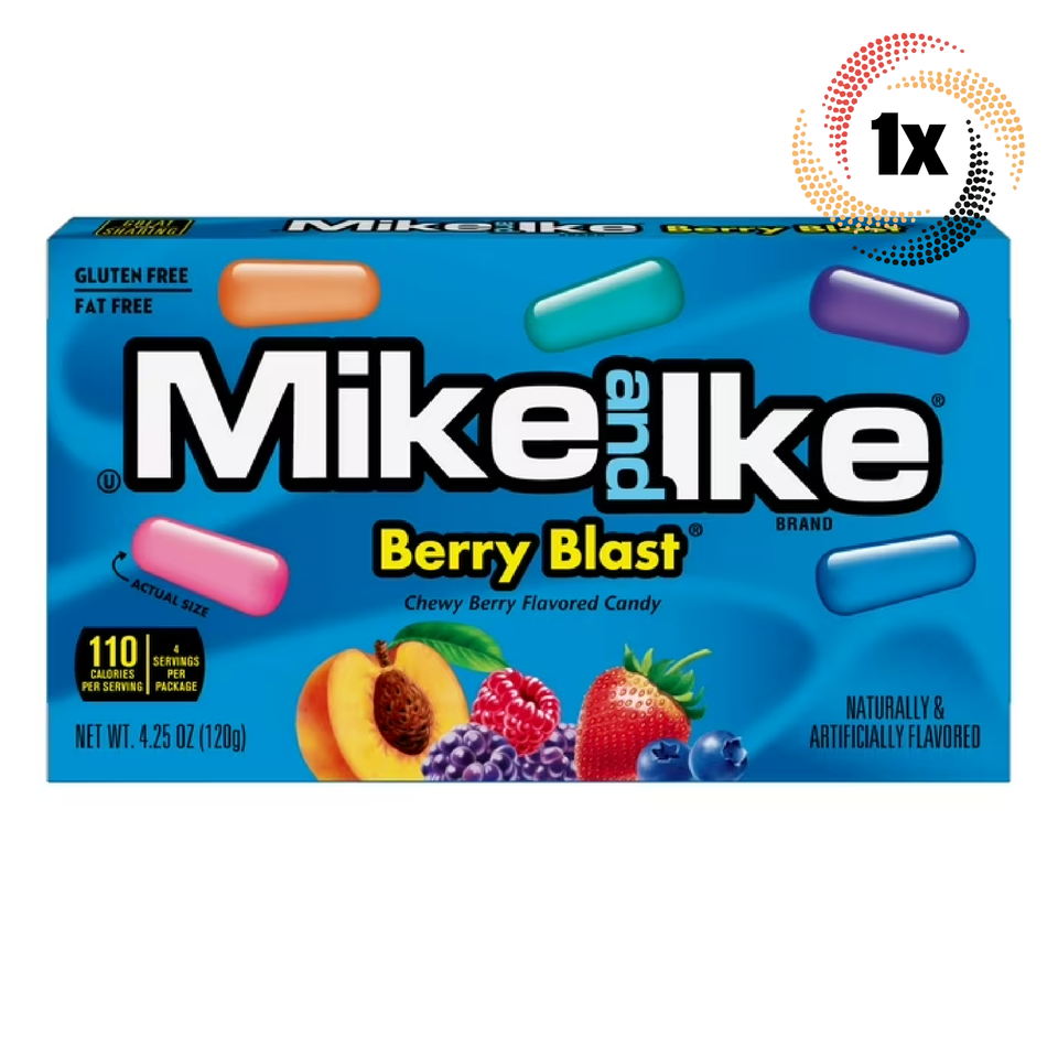 1x Pack | Mike &amp; Ike Berry Blast Assorted Chewy Flavored Candy | 4.25oz - $9.61