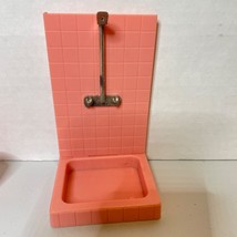 Vintage Jean Hoefler Doll House Furniture Pink Bathroom Made in West Germany - £31.27 GBP