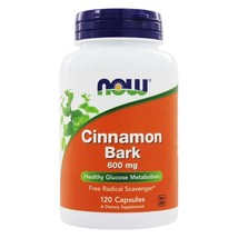 NOW Foods Cinnamon Bark 600 mg., 120 Capsules - £9.01 GBP