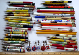 VTG Advertising Pencils Lot of 50 Plus Oil Railroad Tractor 5 Hotel Pencil Clips - $90.25