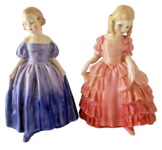 ROYAL DOULTON Bone China Marie &amp; Rose Figurines England - £53.56 GBP