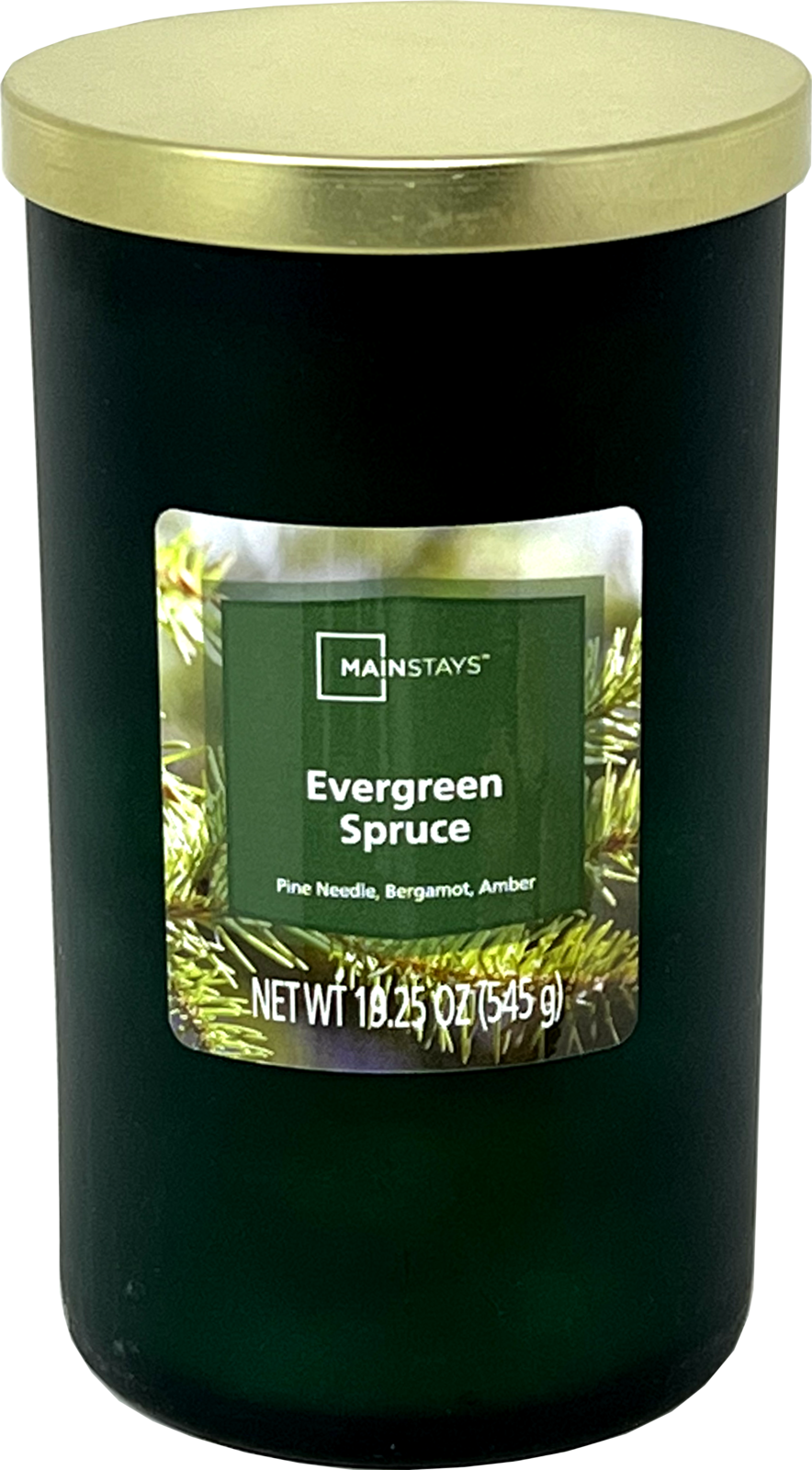 Primary image for Mainstays 19oz Frosted Jar Scented Candle [Evergreen Spruce]