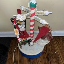 Vintage Gemmy Christmas Bugs Bunny Taz Sleigh Looney Tunes Animated 90s - $1,482.63 MXN