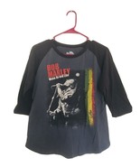 Womens Bob Marley &quot;Wake Up and Live&quot; Graphic 1/2 Sleeve Shirt - Gray/Bla... - £20.93 GBP