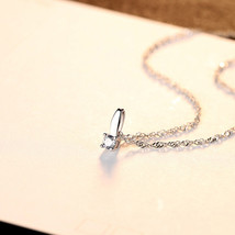 S925 Sterling Silver Necklace Water Wave Chain Melon Buckle Pendant Simple Neckl - £6.38 GBP