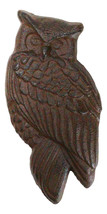Cast Iron Metal Rustic Country Forest Nocturnal Owl Bird Door Knocker Sculpture - £20.83 GBP