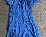 Miss Elaine Womens Classics Large bright Blue Nylon Short Sleeve Night G... - $53.75
