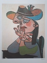 Pablo Picasso Signed - Woman in a Hat - Certificate SPADEM Paris - £100.91 GBP