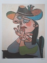 Pablo Picasso Signed - Woman in a Hat - Certificate SPADEM Paris - $129.00