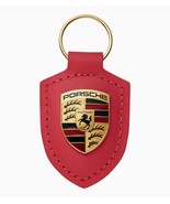 AUTHENTIC PORSCHE KEYCHAIN IN RED COLOR CREST KEY RING NEW, Free Shipping - $22.26 CAD