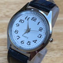 Unused Unbranded Mens Classic Silver White Dial Analog Quartz Watch~New Battery - £7.51 GBP